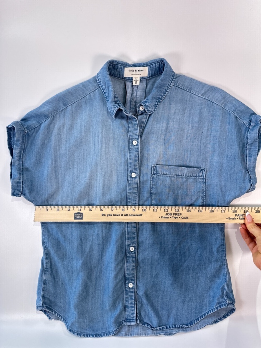 cloth & stone Light Blue Denim Button-Down Shirt - Picture 10 of 10